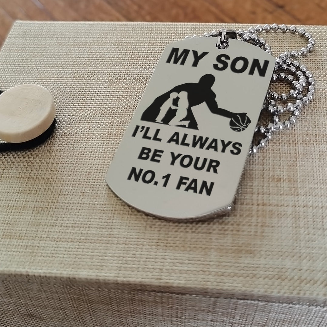 Customizable basketball dog tag, gifts from dad mom to son- It is not about better than someone else, It is about being better than you were the day before, Be strong be brave be humble-BS2