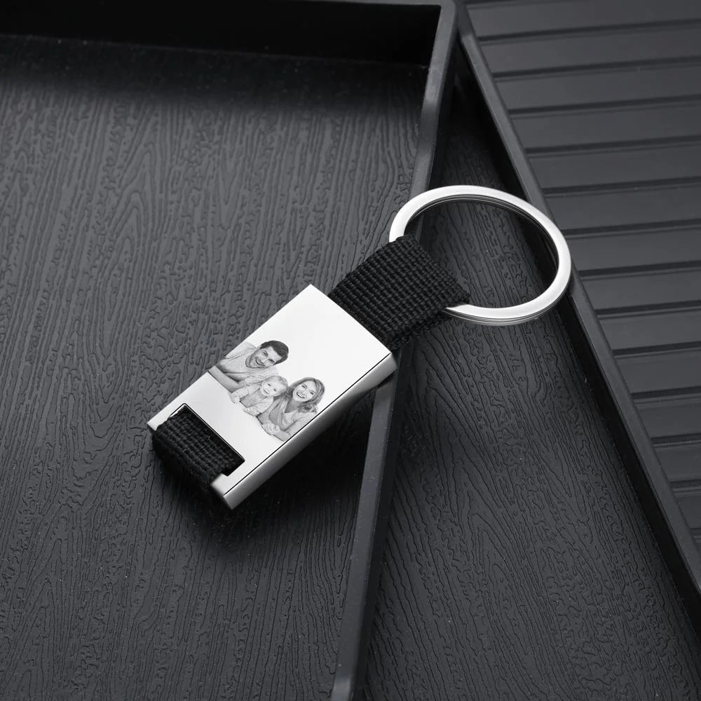 Personalized Calendar Keychain Engraved Photo Keychain