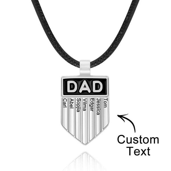 Personalized 5 names Men's Necklace