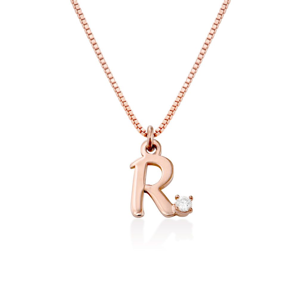 Diamond initial necklace