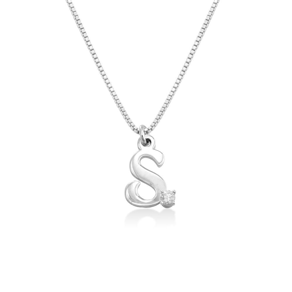 Diamond initial necklace