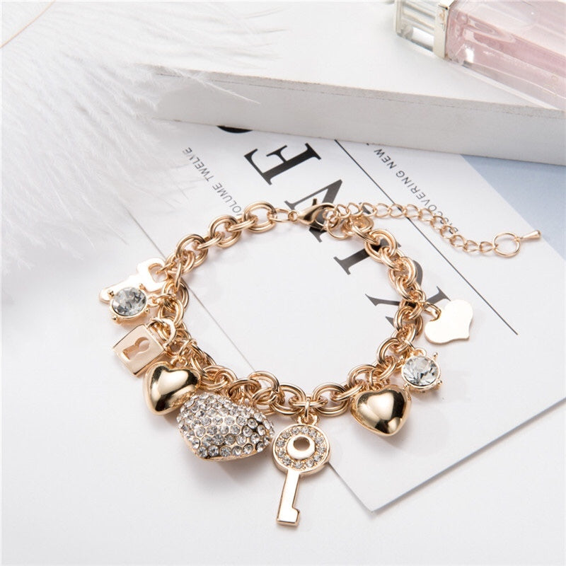 Heart Charm Bracelet