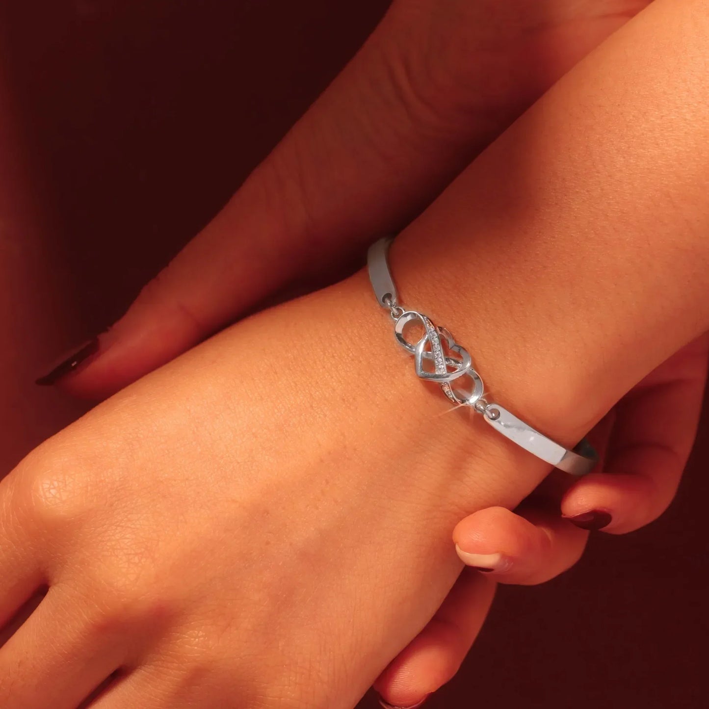 FOR FRIEND - NOT SISTERS BY BLOOD BUT SISTERS BY HEART INFINITY BRACELET