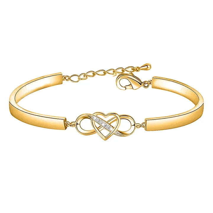 FOR FRIEND - NOT SISTERS BY BLOOD BUT SISTERS BY HEART INFINITY BRACELET