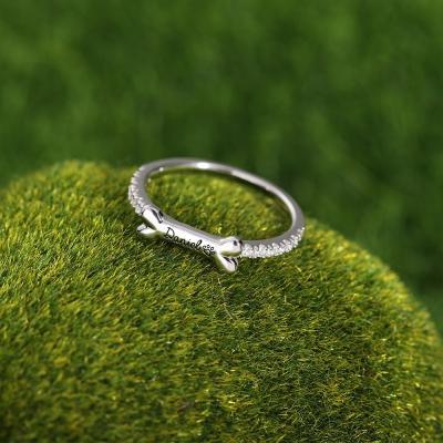 Engraved Ear & Bone Shaped Pet Ring