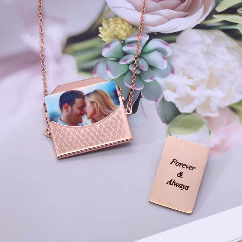 Personalised Photo Engraved Handbag Necklace