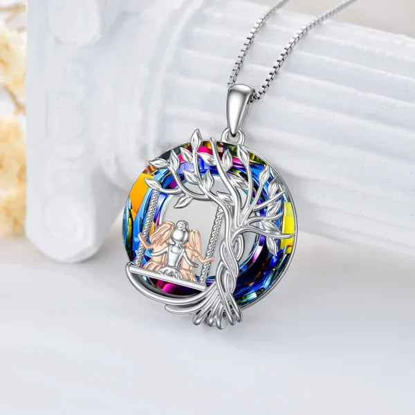 925 Sterling Silver Tree of Life Sisters Necklace