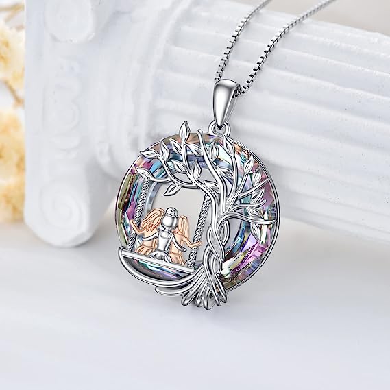 925 Sterling Silver Tree of Life Sisters Necklace