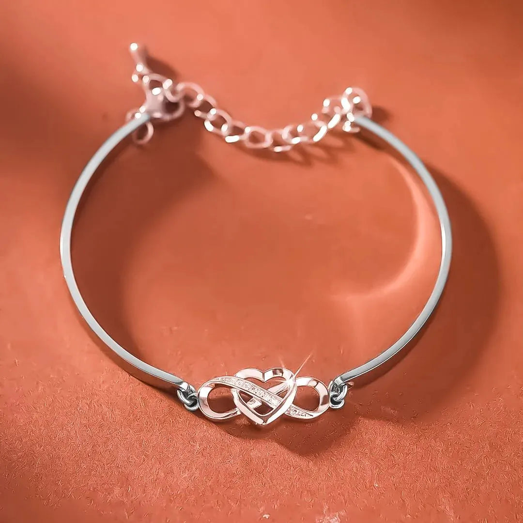 FOR FRIEND - NOT SISTERS BY BLOOD BUT SISTERS BY HEART INFINITY BRACELET