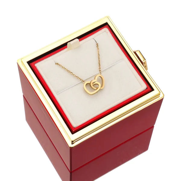 Eternal Rose Box - W/ Engraved Necklace & Simulated Rose