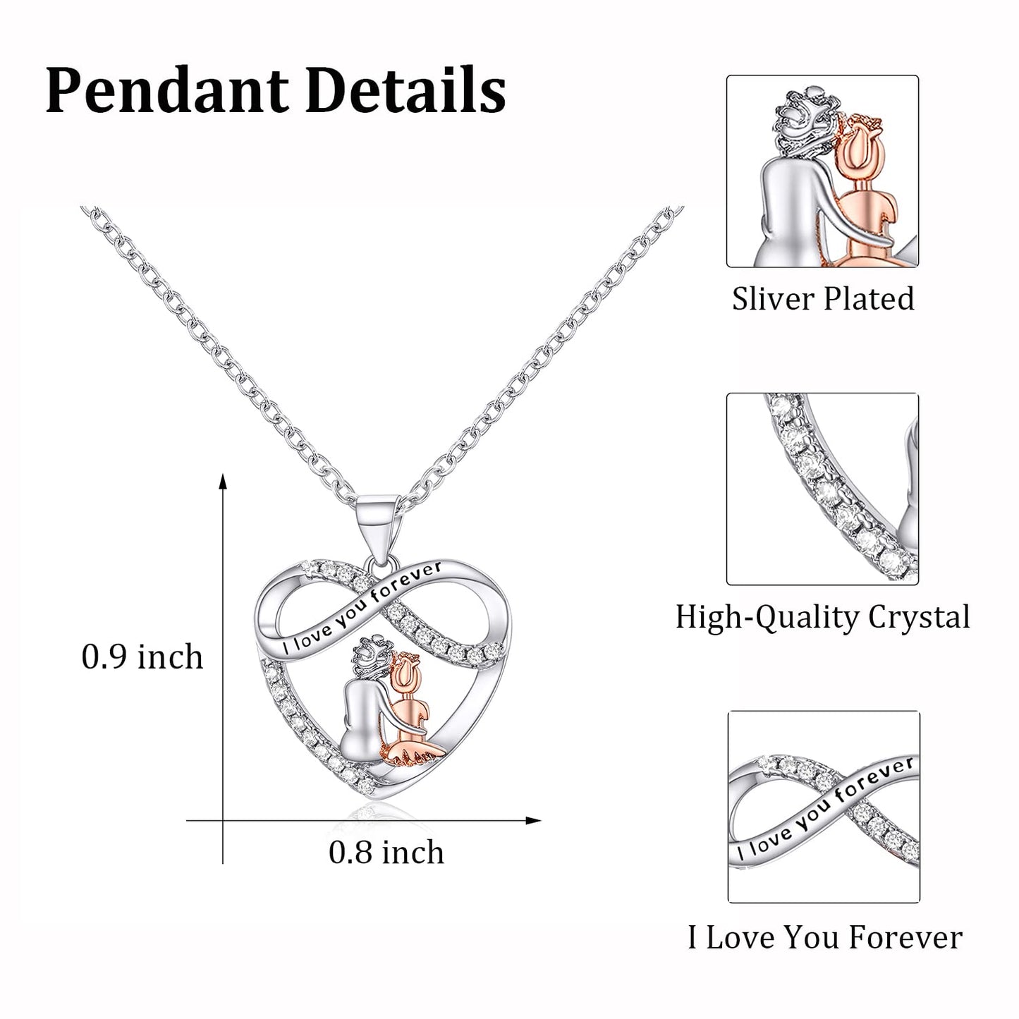 For Granddaughter - S925 You Will Always Have Me And I Will Always Have You Heart Necklace