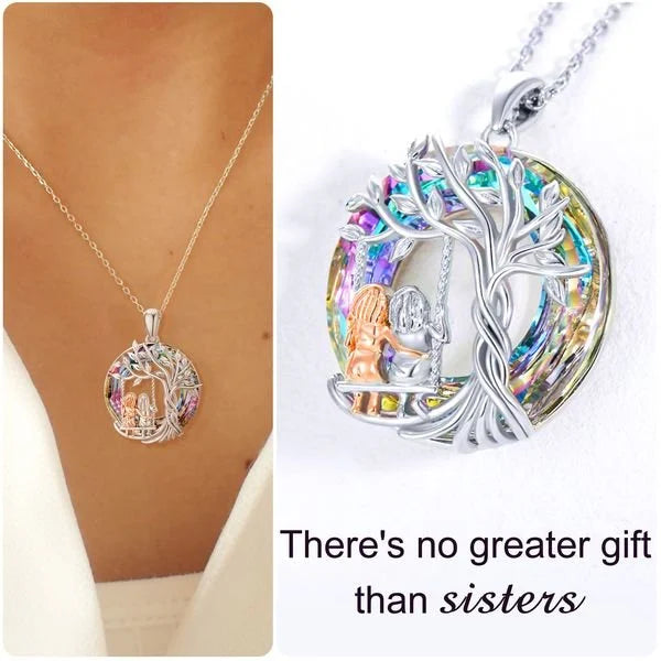 925 Sterling Silver Tree of Life Sisters Necklace