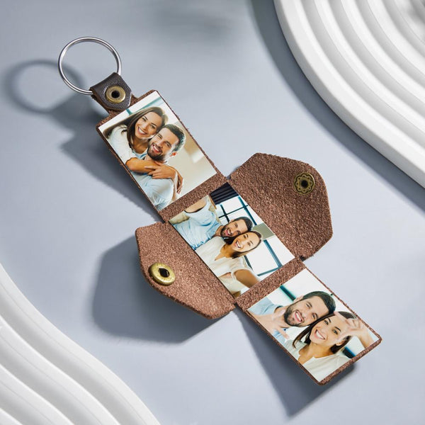 Personalized Photo Leather Envelope Keychain