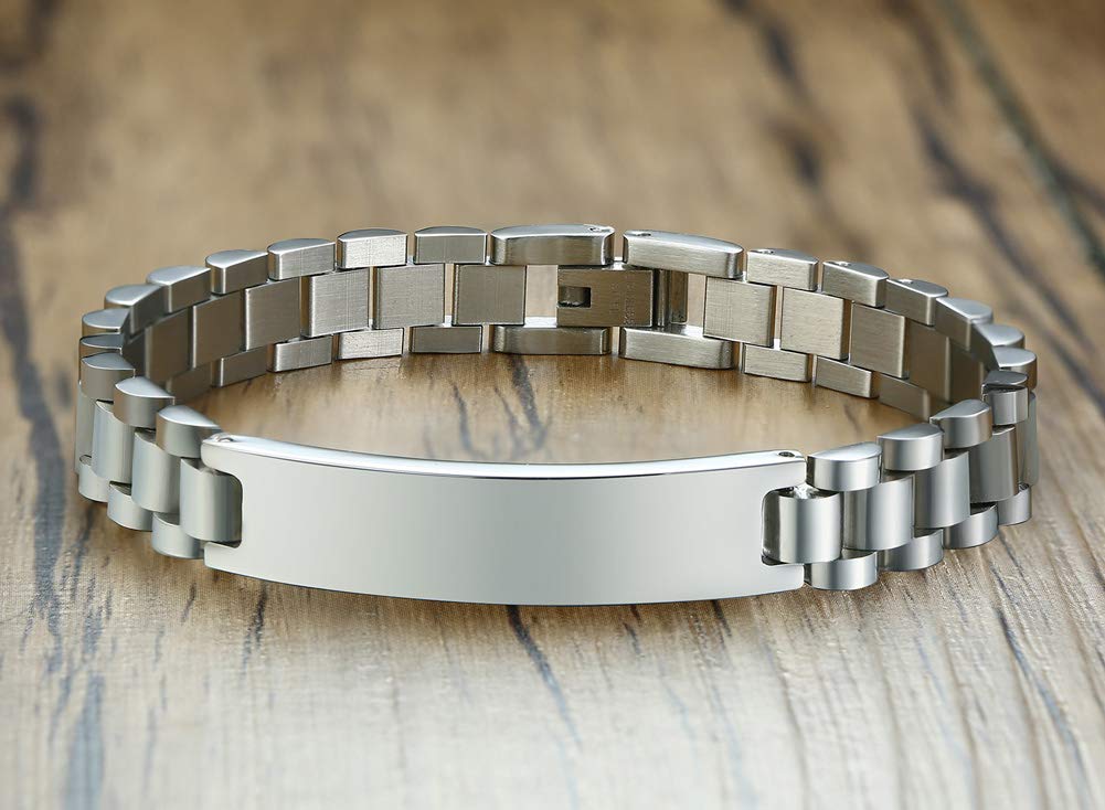 Personalized Custom Engravable Watch ID Bracelet