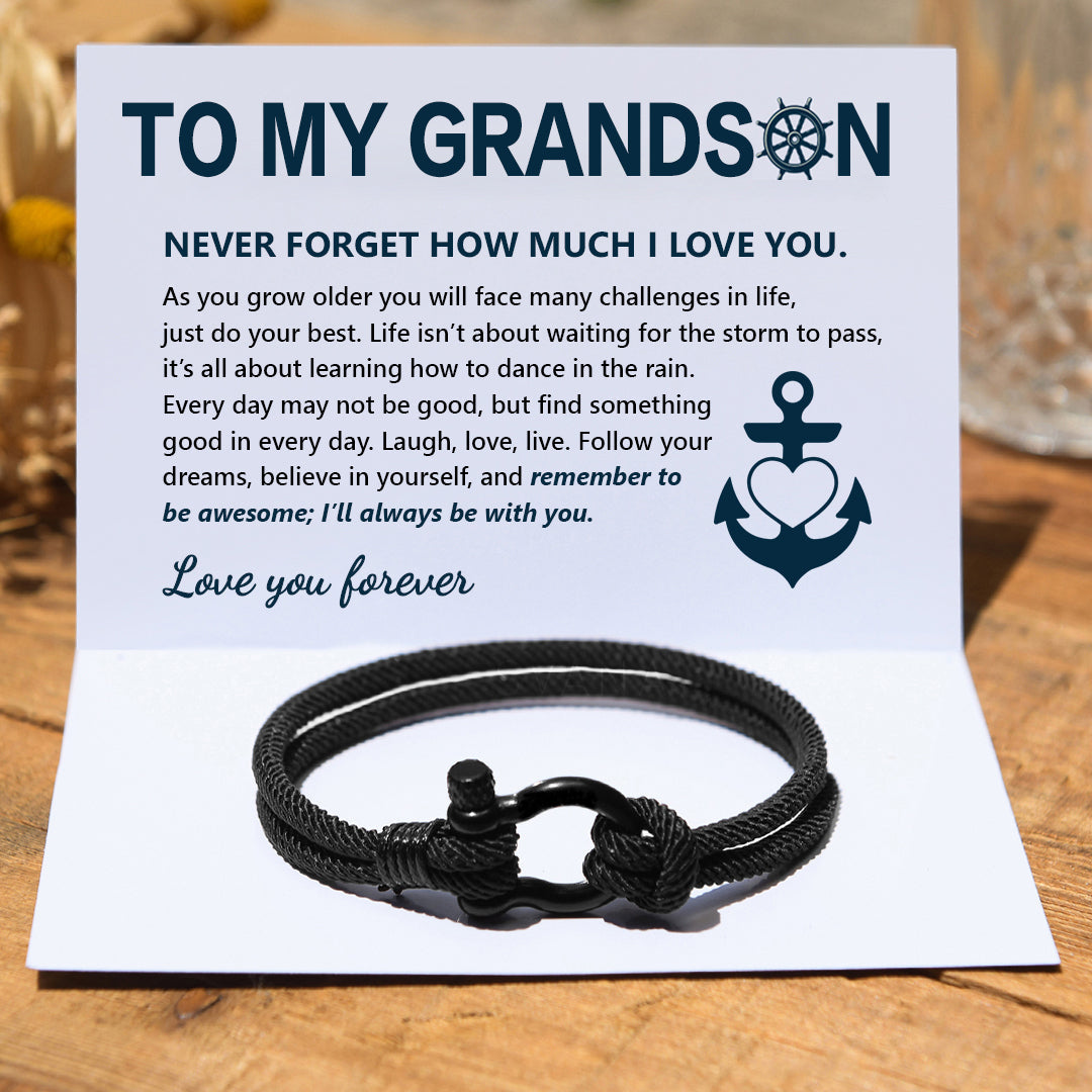 TO MY SON LOVE YOU FOREVER NAUTICAL BRACELET