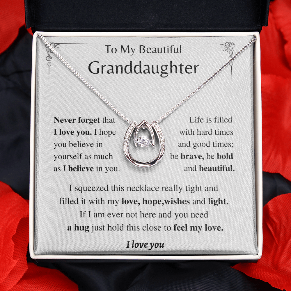 Be bold and beautiful- Horseshoe Necklace, Granddaughter Gift