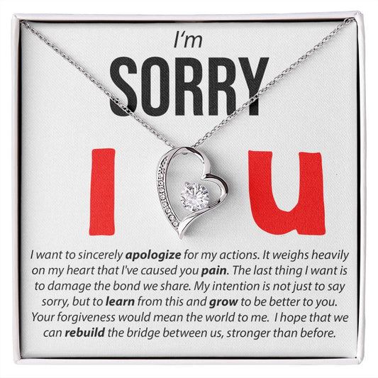 I'm Sorry, I Sincerely Apologize - Forever Love Necklace