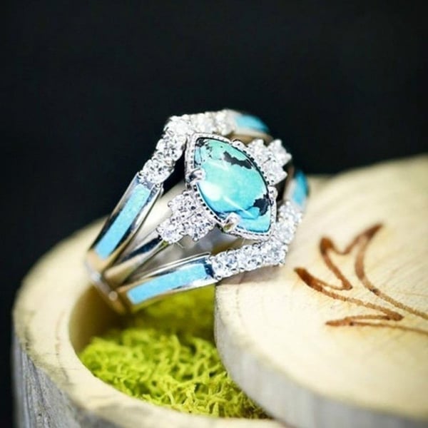 Turquoise Creative 3-Piece Ring