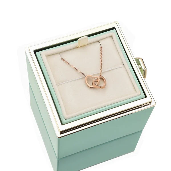 Eternal Rose Box - W/ Engraved Necklace & Simulated Rose