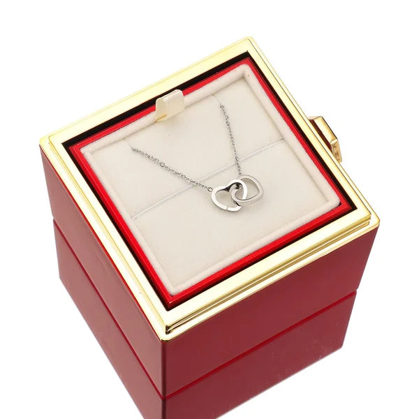 Eternal Rose Box - W/ Engraved Necklace & Simulated Rose