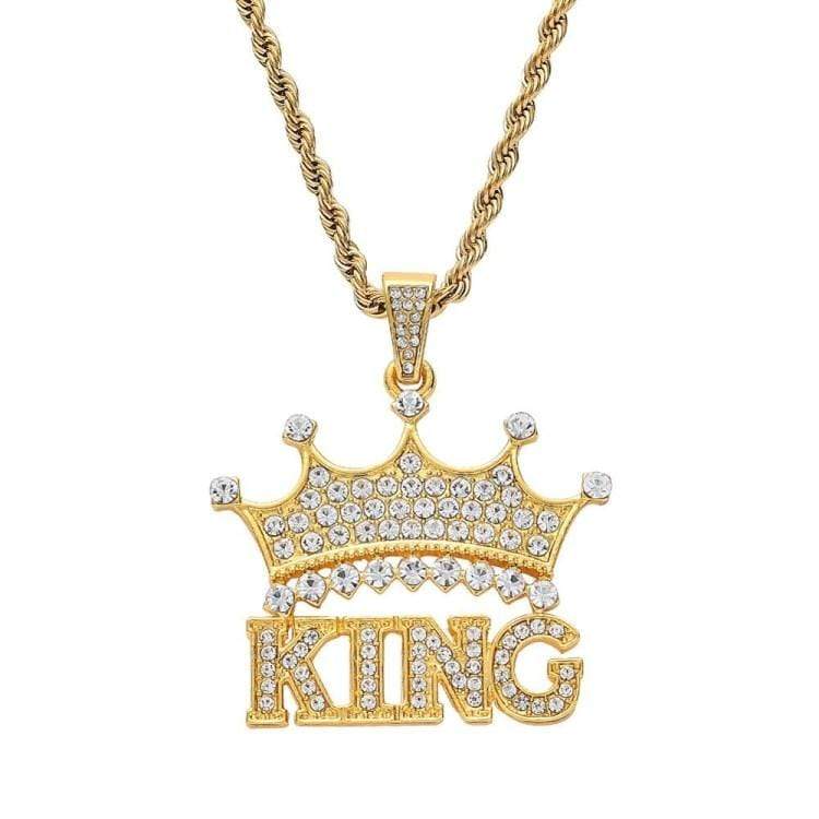 Diamond Crown Name Necklace