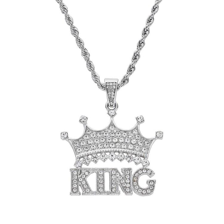 Diamond Crown Name Necklace