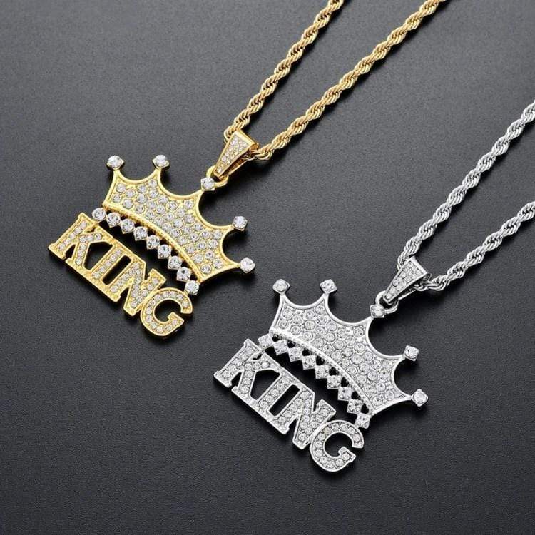 Diamond Crown Name Necklace