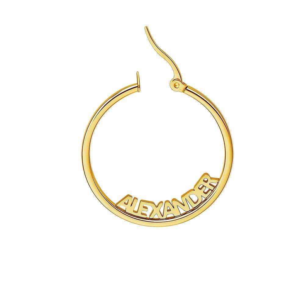 Personalized Hoop Name Earrings stud