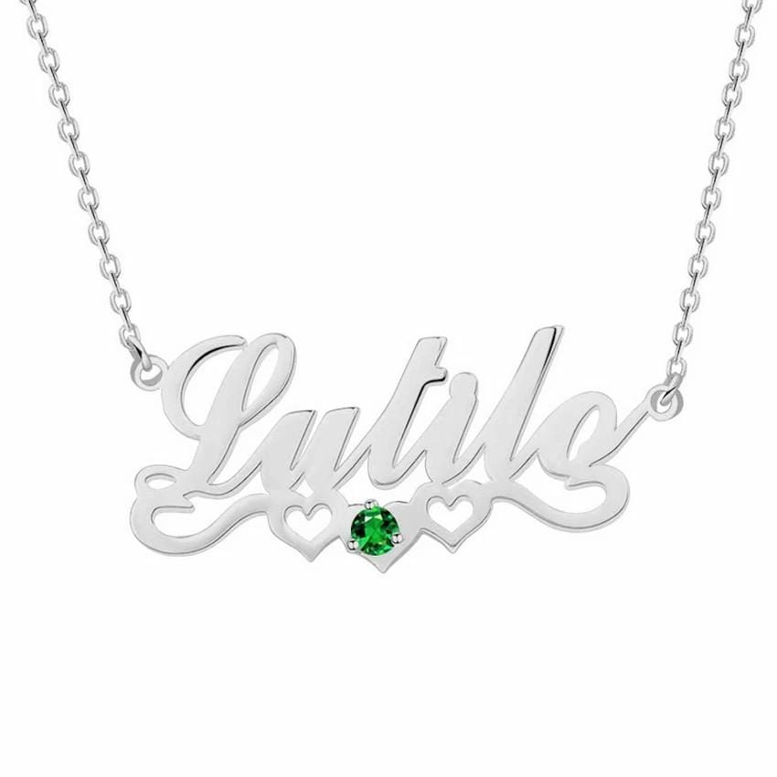 Personalized Name Necklace Birthday stone