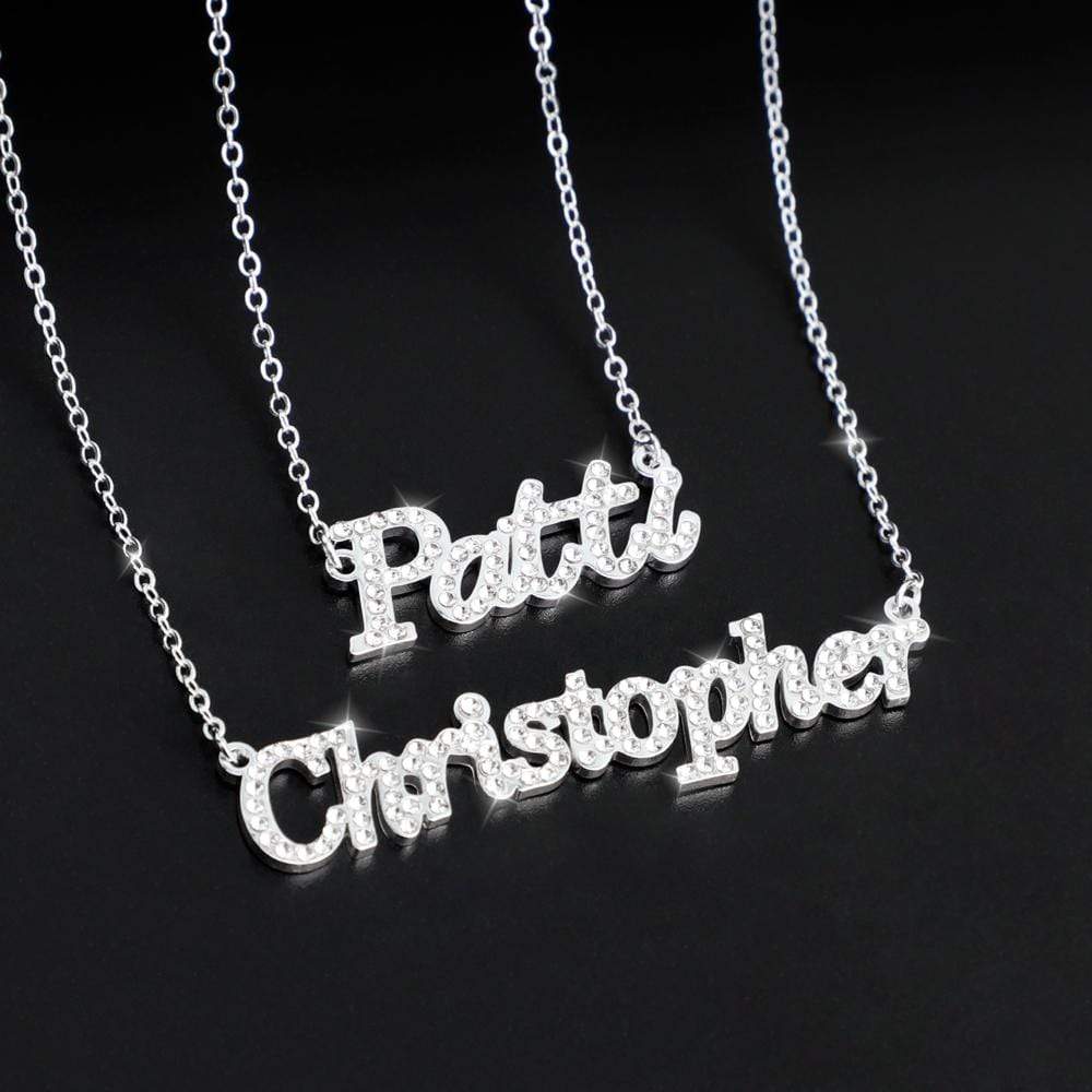 Personalized Shiny Diamond Name Necklace