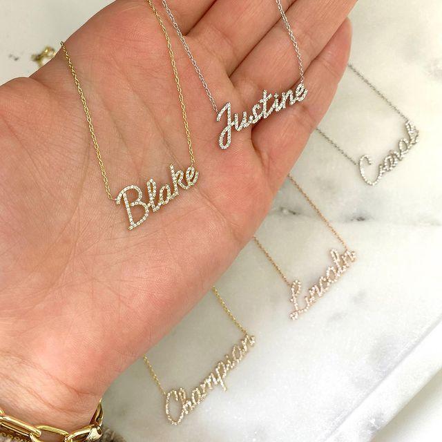 Personalized Shiny Diamond Name Necklace