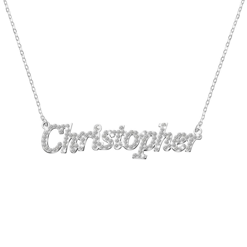 Personalized Shiny Diamond Name Necklace