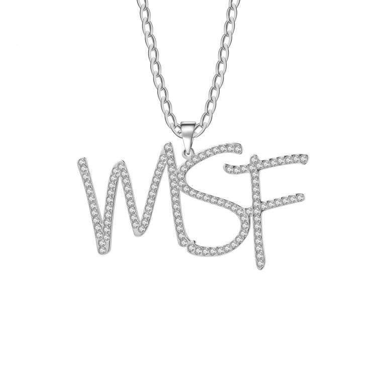 Sparkling Crystal Initials Necklace