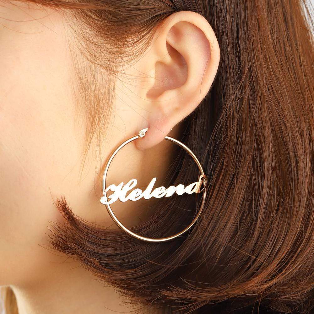 Hoop Name Earrings