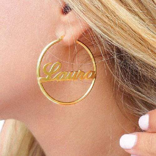 Hoop Name Earrings