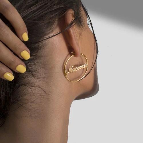 Hoop Name Earrings