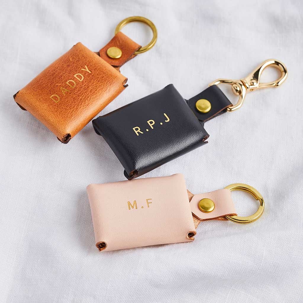 Personalized Photo Leather Envelope Keychain