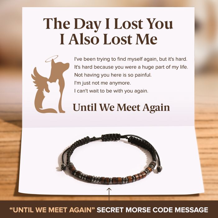 The Day I Lost You Pet Memorial Morse Code Bracelet