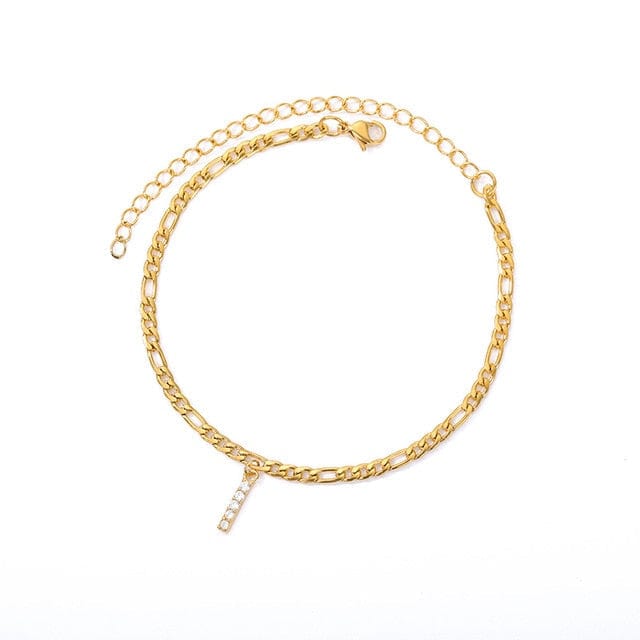 Personalized Initial Cuban Link Anklet