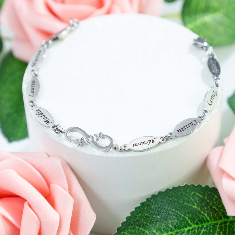 Personalized  infinite love Bracelet With Kids' Names