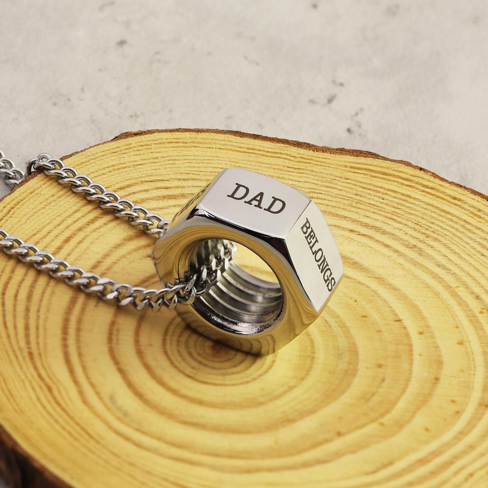 Personalized Screw cap Bead Pendant Necklace