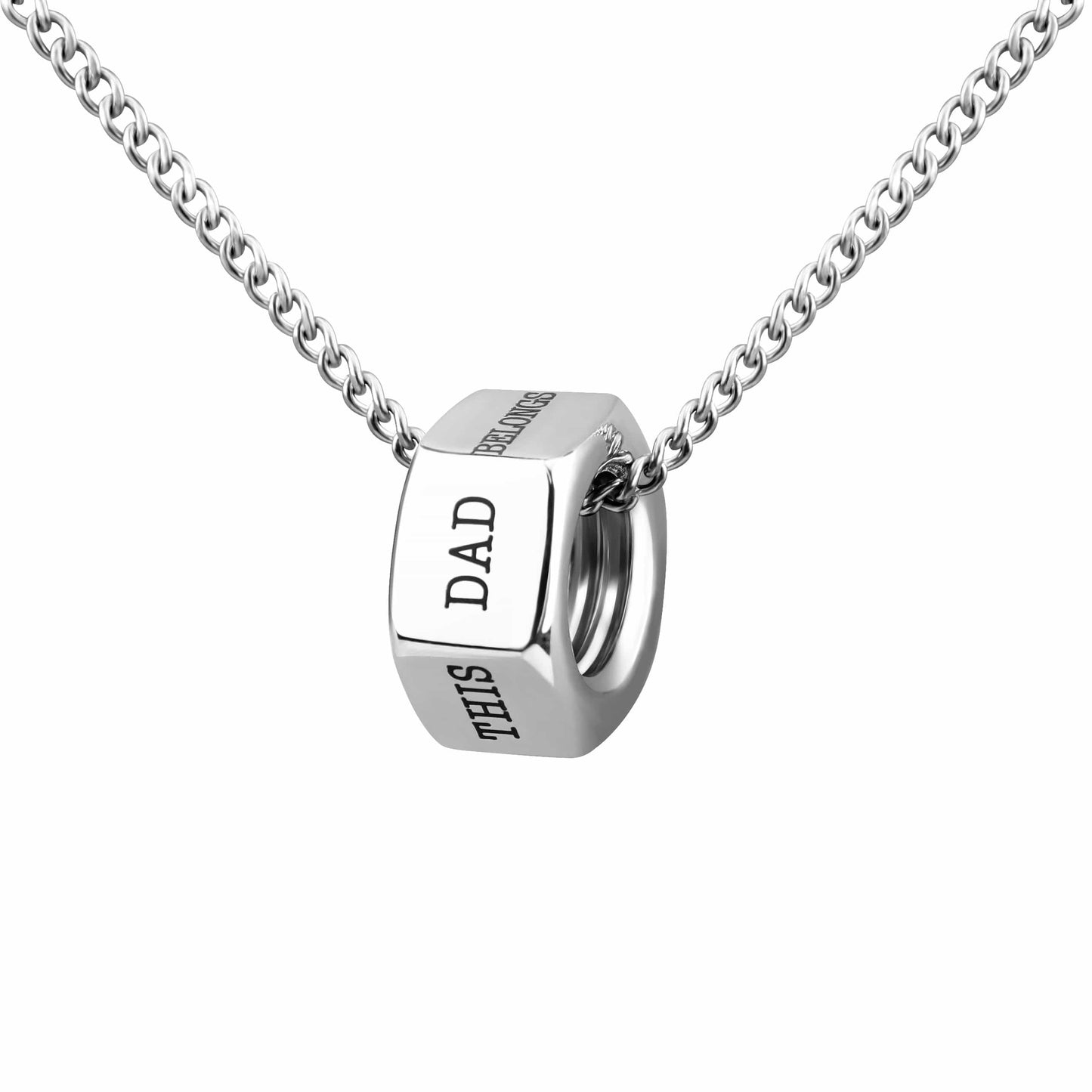 Personalized Screw cap Bead Pendant Necklace