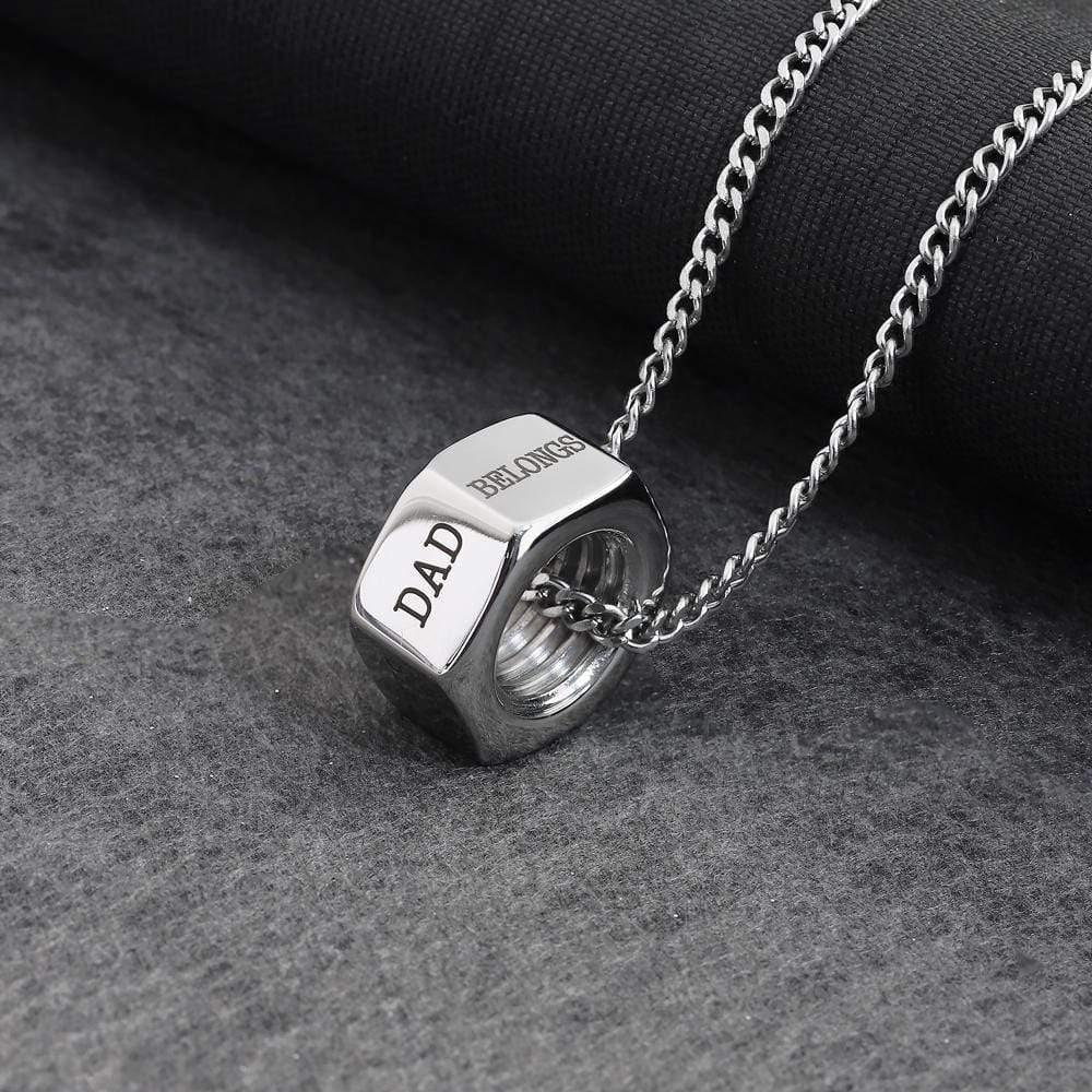 Personalized Screw cap Bead Pendant Necklace