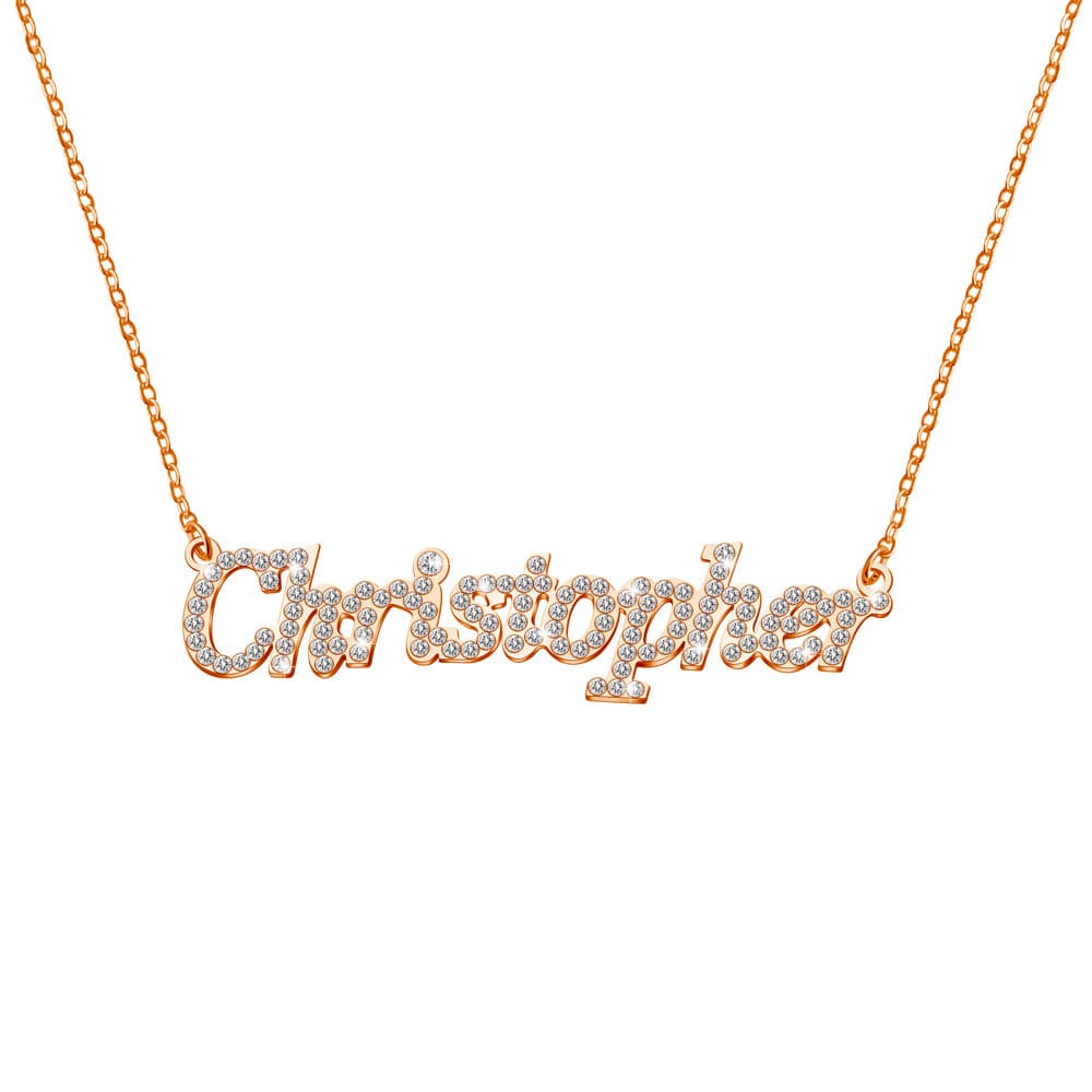 Personalized Shiny Diamond Name Necklace