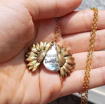 "You are my Sunshine" Sunflower Necklace