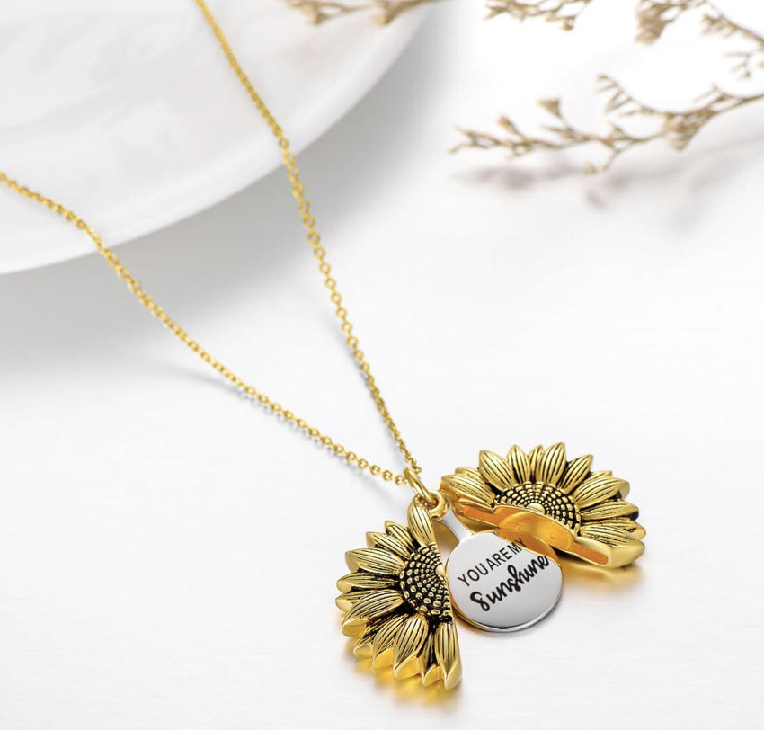 "You are my Sunshine" Sunflower Necklace