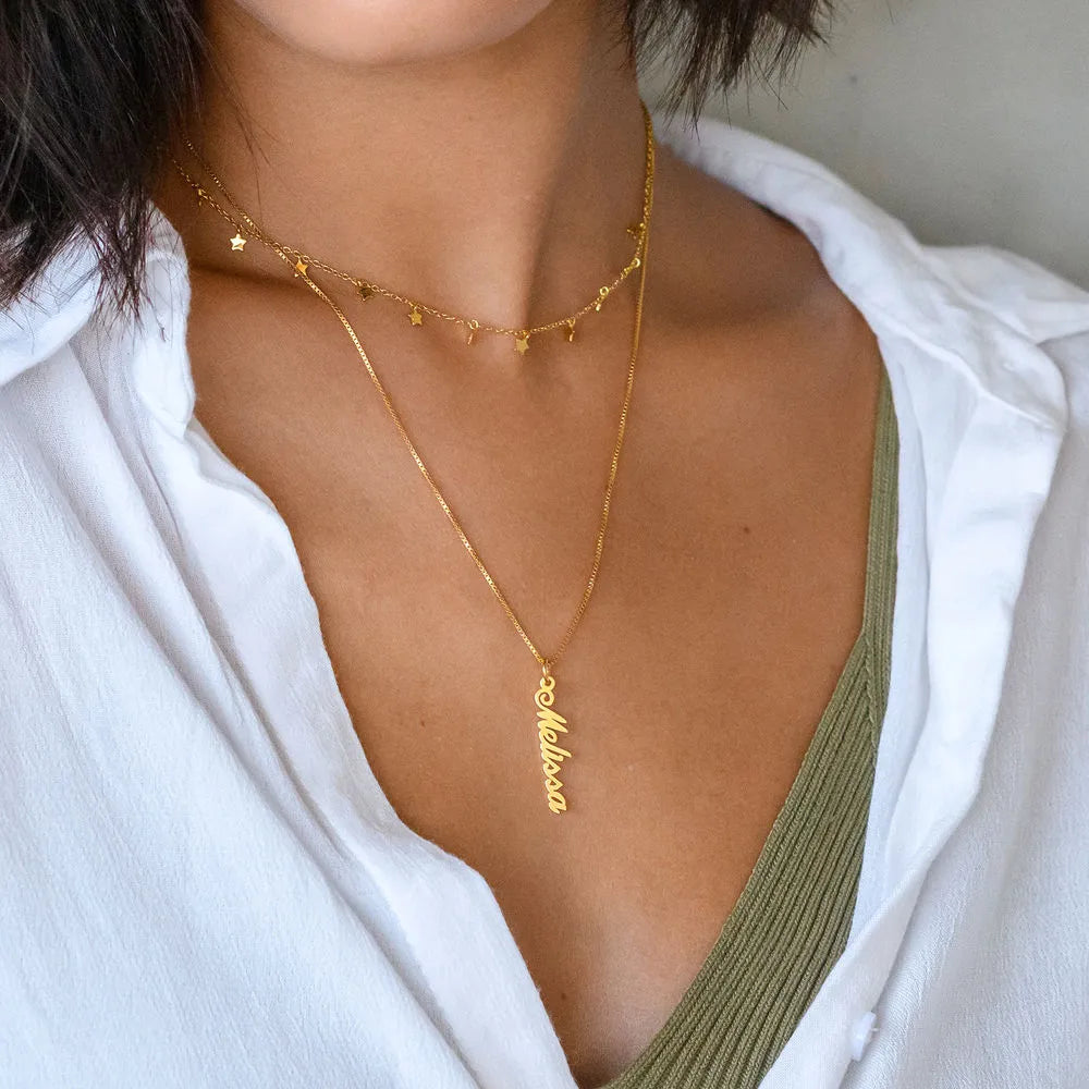 Vertical Name Necklace