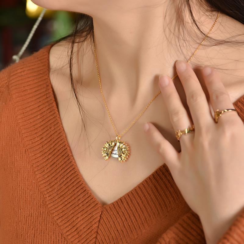 "You are my Sunshine" Sunflower Necklace